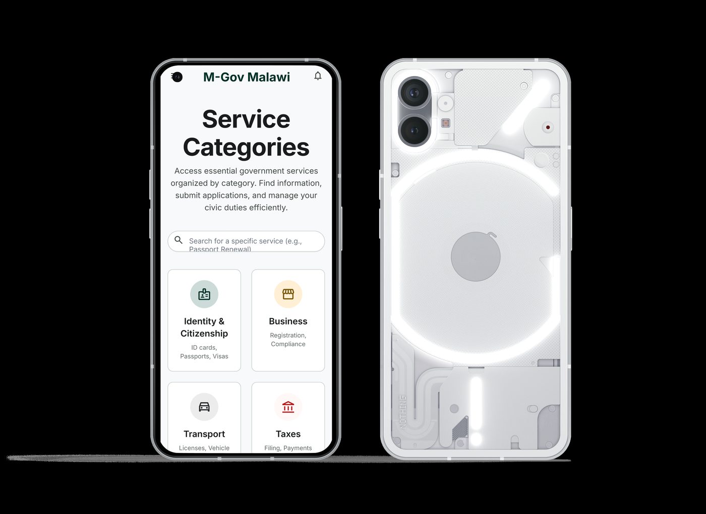 Service Categories — direct search and browse