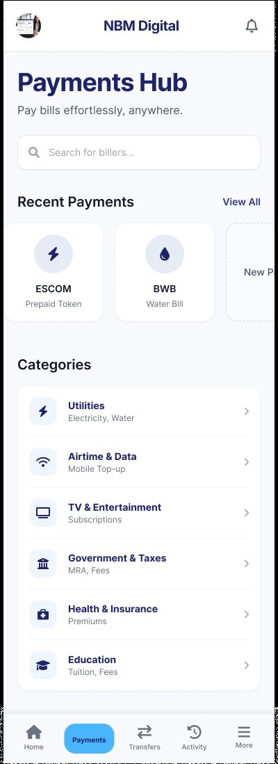NBM Digital payments hub